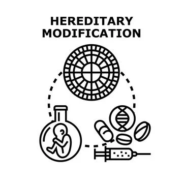 Hereditary modification concept for genetic science Stock Illustration