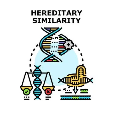 Hereditary similarity genetic code dna testing concept 库存插图