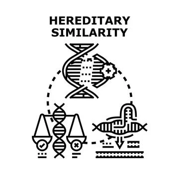 Hereditary similarity genetic code dna testing concept Stock-Illustration