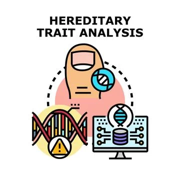 Hereditary trait analysis concept vector illustration Stock Illustration