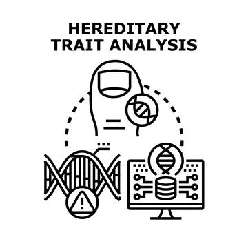 Hereditary trait analysis concept vector illustration Stock Illustration