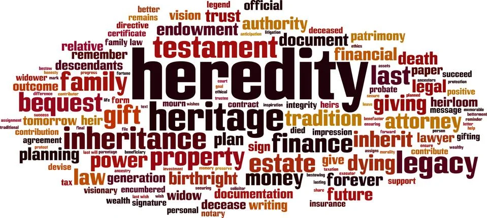 Heredity word cloud Stock Illustration
