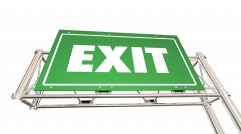 Heres Your Exit Freeway Road Signs Travel Destination Stock Footage 60665728