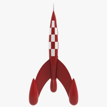 Herges Rocket From ComicsTintin 3D Model