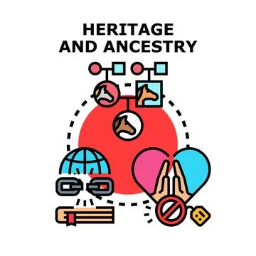Heritage and ancestry concept vector illustration Stock Illustration