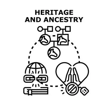 Heritage and ancestry concept vector illustration Stock Illustration