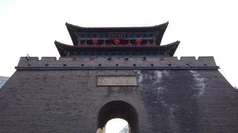 Heritage building in China Stock Footage 124944096