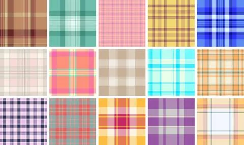 Heritage-inspired tartan pattern collection. Vector designs perfect for Scott 库存插图