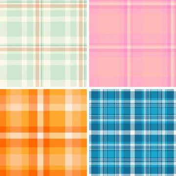 Heritage plaid bundle adapted digital use. Classic tartan feel meets contempo Stockillustratie
