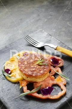 Heritage tomato appetizer Stock Photos
