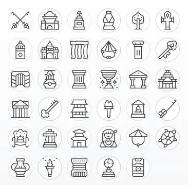 Heritage Ultimate Vector Package with 35 High Resolution Regular Line Detai.. Ilustración de archivo