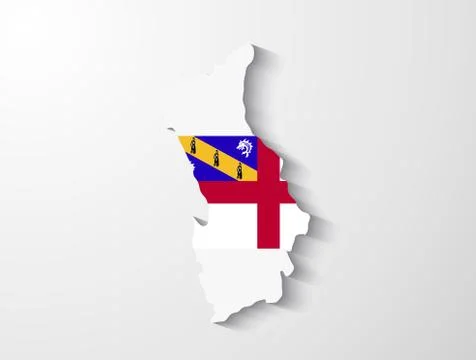 Herm  country map with shadow effect presentation Stock Illustration