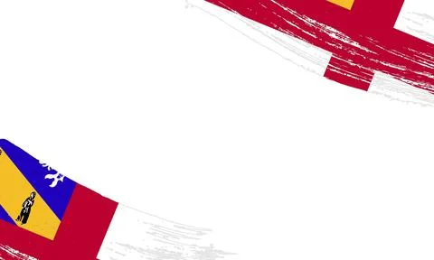 Herm Flag with Brush Stroke Effect, Grunge brush stroke. Watercolor paintin.. Stock Illustration