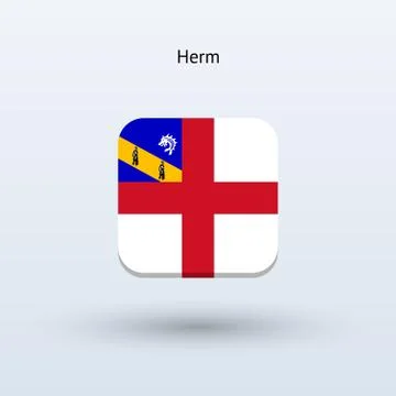 Herm flag icon 스톡 일러스트