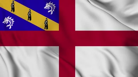 Herm flag Waving Stock Footage 294132652
