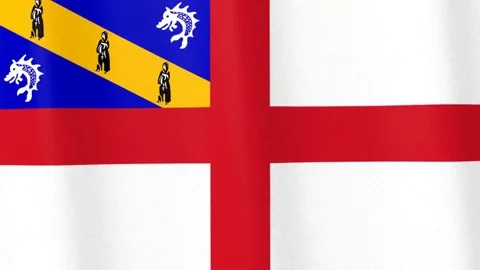 Herm realistic flag looping HD background Stock Footage 84280705