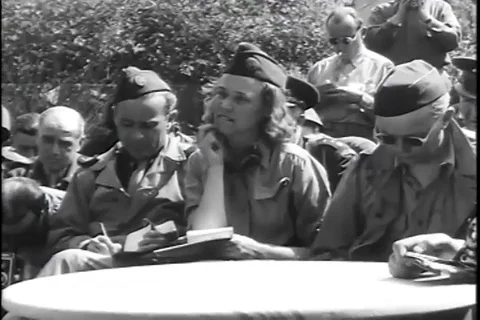 Hermann Goering interviewed by members of the U.S. and British press - 1945 Stock Footage 93845096
