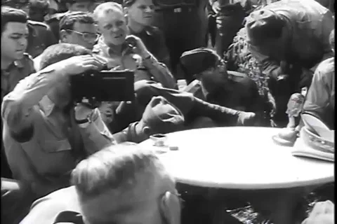 Hermann Goering interviewed by members of the US and British press - 1945 Stock Footage 93845102