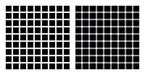 Hermann grid and scintillating grid illusion Stock Illustration