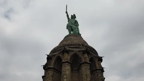 Hermann Memorial is one of the most famous monuments in Germany and Europe (3) Stock Footage 131157572