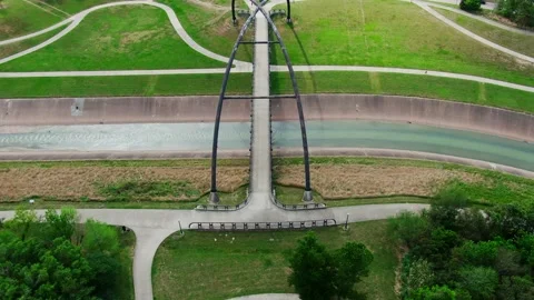 Hermann Park Aerial Landscape Texas Stock Footage 188307053