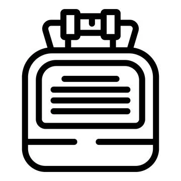 Hermetic bag icon outline vector. Sealed plastic package 스톡 일러스트