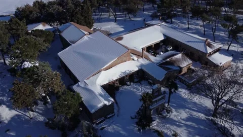 Hermit covered in snow Stock Footage 158547821