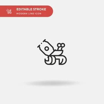 Hermit Crab Simple vector icon. Illustration symbol design template for web m Stock Illustration