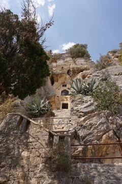 Hermitage cave in the surroundings of Split Stock Photos