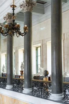 Hermitage columns 스톡 사진