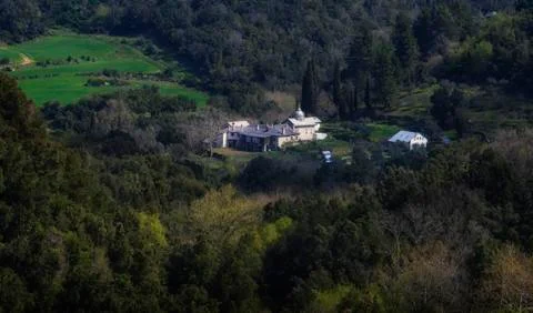 Hermitage on Mount Athos Stock Photos