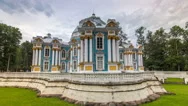 Hermitage Pavilion Timelapse Hyperlapse In Catherine Park In Tsarskoe Selo  Stock Footage