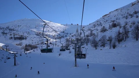 Hermon Mountain Ski Resort אתר הסקי של הר החרמון 库存影片 85507855