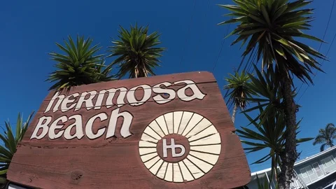Hermosa Beach low angle Stock Footage 102478376