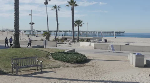 Hermosa Beach Pier Stock Footage 61043596