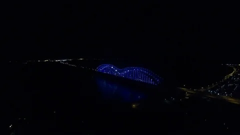 Hernando de Soto Bridge Around 930 pm Video stock 106217628