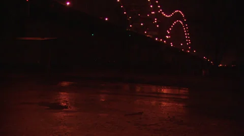 Hernando de Soto Bridge at Night HD Video Video stock 30764238