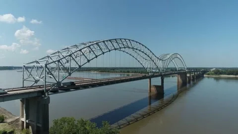 Hernando Desoto Bridge Stock Footage 154017258