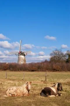 The Hernense windmill Stock Photos
