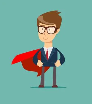 Hero with Cape Stock Illustration