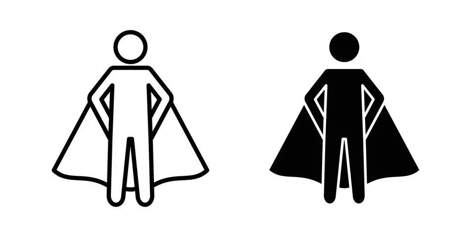 Hero icon set, collection of vector icons Stock Illustration