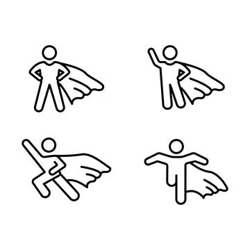 Hero icon set isolated on white background. Hero icon trendy and modern Hero Stock Illustration