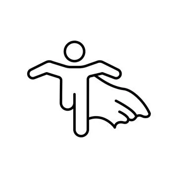 Hero icon in thin line style vector illustration graphic design Stock Illustration