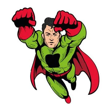 Hero pop art comic Stock Illustration
