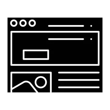 Hero Section Glyph Icon Stock Illustration