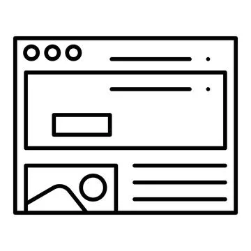 Hero Section Line Icon Stock Illustration