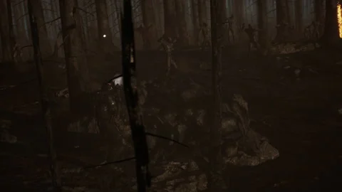 Hero space force soldier is hiding and shooting zombies 01 Stock Footage 232600485