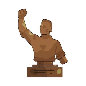 Hero statue illustration Stock Illustration