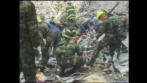 Heroes Amidst Ruins: The 9/11 Ground Zero Rescue and Recovery Efforts Stock Footage 79474853