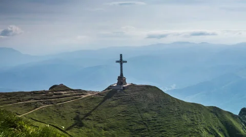 Heroes cross monument Stock Footage 39685233